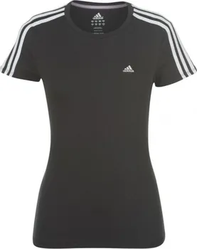 Dámské tričko adidas Essentials 3 Stripe T Shirt Ladies Black/White