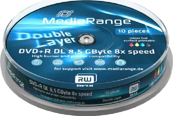 Optické médium MediaRange DVD+R 8,5GB 8x Double Layer 10-cake