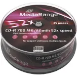 MediaRange CD-R 700MB 52x 25-cake