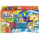 AMOS Barvy na sklo 12 ks