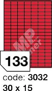 Samolepící etiketa Rayfilm Office - matně červená, 300 archů
