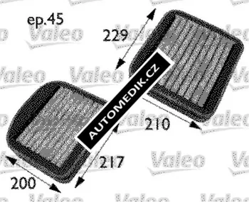 Kabinový filtr Filtr kabinový - uhlíkový VALEO (VA 698772) MERCEDES-BENZ