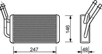 Výparník klimatizace Chladič topení (bez klimatizace) (20.41.590) FORD