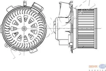 Ventilátor topení a klimatizace Vnitřní ventilátor Hella (8EW 009 159-481)