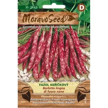 Semeno Moravoseed Fazol keříčkový Borlotto Lingua di Fuoco Nano 35 ks