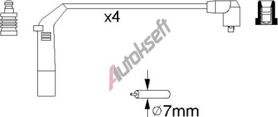 ZÜNDKABEL SATZ ZÜNDLEITUNG Kabel Bosch 0986356886 für Opel Kadett D 79