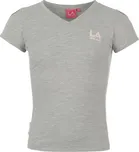 LA Gear V Neck T Shirt Girls Grey Marl