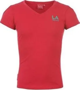 Chlapecké tričko LA Gear V Neck T Shirt Girls Dark Pink