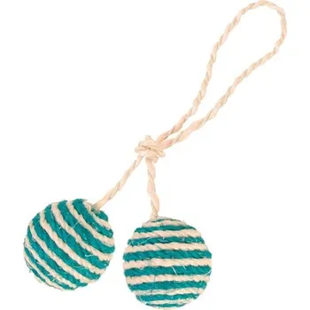 Hračka pro kočku Trixie Sisalový míček s catnipem 2 ks