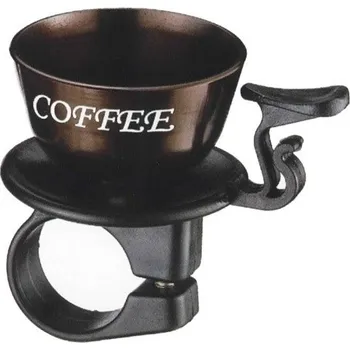 Zvonek na kolo PRO-T Zvonek mini šálek hnědý/černý