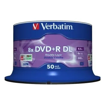 Optické médium Verbatim DVD+R DL spindle 50 8.5GB 8x