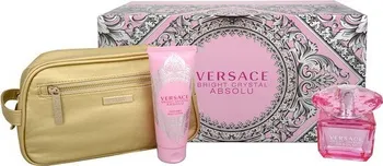 Kosmetická sada Versace Bright Crystal Absolu W EDP 90 ml + tělový balzám 100 ml + kabelka 