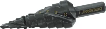 vrták Stupňovitý vrták HSS TiAlN se spirálovou drážkou a lamačem třísek 04-12 mm 