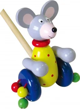 Dřevěná hračka HM studio Myš na tyči