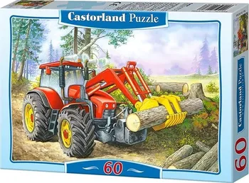 Puzzle Castorland Traktor nakladač 60 dílků