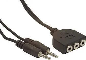 Audio kabel Gembird kabel audio prodlužovací 2x JACK 3.5mm samec/3x JACK 3.5mm samice, 1m