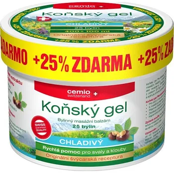 Masážní přípravek Cemio chladivý Koňský gel 400+100 ml
