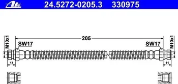 Brzdová hadice Brzdová hadice ATE (AT 330975) HYUNDAI GETZ (TB)