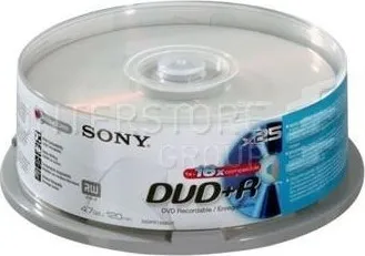 Optické médium SONY DVD+R 4,7GB 16x 25 ks cake box