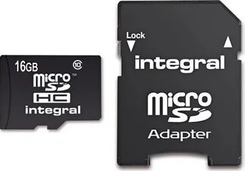 Paměťová karta Integral UltimaPro Micro SDHC 16GB Class 10 + SD adaptér