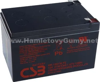 Záložní baterie Záložní akumulátor CSB HR1251WF2 (12V 13,5Ah 180A)