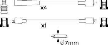 Zapalovací kabel Sada zapalovacích kabelů BOSCH (BO 0986356862) OPEL