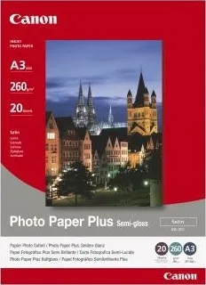 Fotopapír CANON SPOTřEBáK Canon SG-201 A3 Photo Paper Plus Semi Gloss A3 / 20 ks, 260g (1686B026)