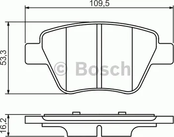 Brzdová destička Sada brzdových destiček BOSCH (BO 0986494416)