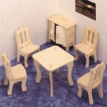 Dřevěné skládačky 3D puzzle nábytek a…