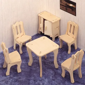 Puzzle Dřevěné skládačky 3D puzzle nábytek a ostatní - Jídelna P011 
