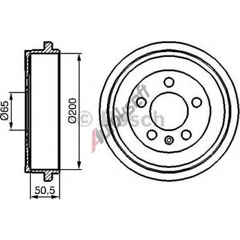 Brzdový buben P/L Brzdový buben BOSCH (BO 0986477133)