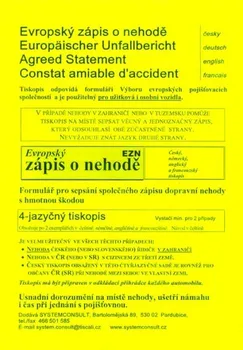 Tiskopis Evropský zápis o nehodě 8-jazyčný