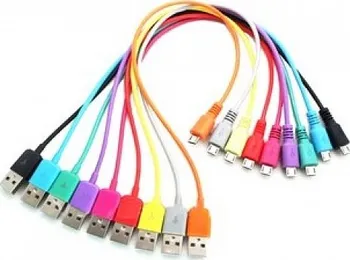 Datový kabel 4World Kabel USB 2.0 MICRO 5pin, AM / B MICRO přenos dat/nabíjení 1.0m oranžový