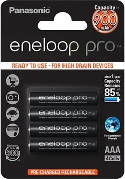 Článková baterie Panasonic Eneloop Pro AAA NiMH 900mAh, 4ks