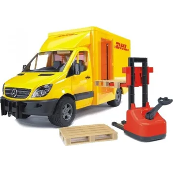 autíčko Bruder BR02534 Mercedes Benz Sprinter DHL s paletovým vozíkem
