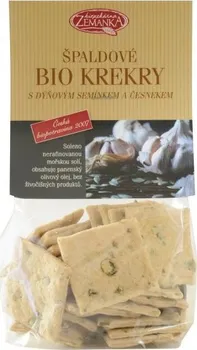 Biopekárna Zemanka Špaldové krekry s dýňovým semínkem a česnekem 100g
