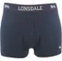 Boxerky Lonsdale 2 Pack Trunk Mens Navy
