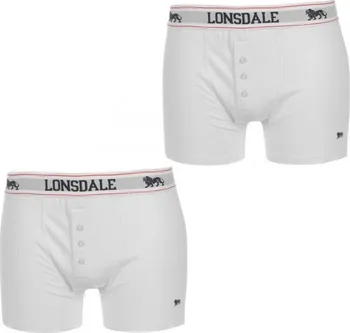 Boxerky Lonsdale 2 Pack Boxers Mens White