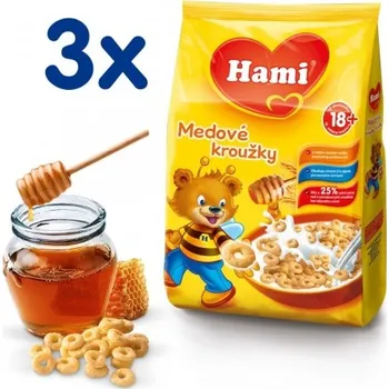 Nutricia Hami Medové kroužky 3 x 180 g