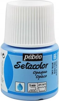 Speciální výtvarná barva Barva na textil PÉBÉO SETACOLOR OPAQUE - modrá nebeská 45ml