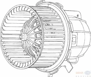 Ventilátor topení a klimatizace Vnitřní ventilátor Hella (8EW 351 040-251) AUDI