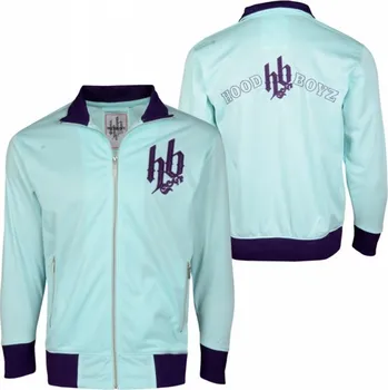 Pánská mikina Hoodboyz Front & Back Logo Men Zip Sweat Mint Purple