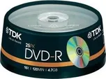 TDK DVD-R 4,7GB 16X 25 ks cake box