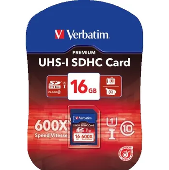 Paměťová karta Verbatim SDHC 16 GB Class 10 UHS-I U1 (44013)