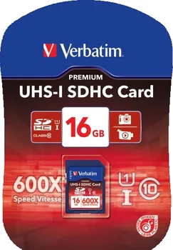 Paměťová karta Verbatim SDHC 16 GB Class 10 UHS-I U1 (44013)