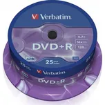 Verbatim DVD-R 16x 4.7GB 25ks cakebox