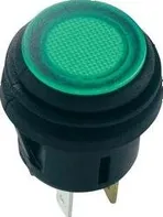 Tlačítkový spínač R13-527D2B zelený