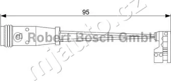 Brzdová čelist Výstražný kontakt opotřebení obložení BOSCH (BO 1987473006)