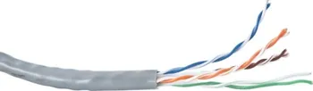 Síťový kabel DATACOM FTP Cat5e PVC kabel 100m (drát), šedý