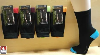 Dámské ponožky Ponožky elastické barevná pata a špice dámské